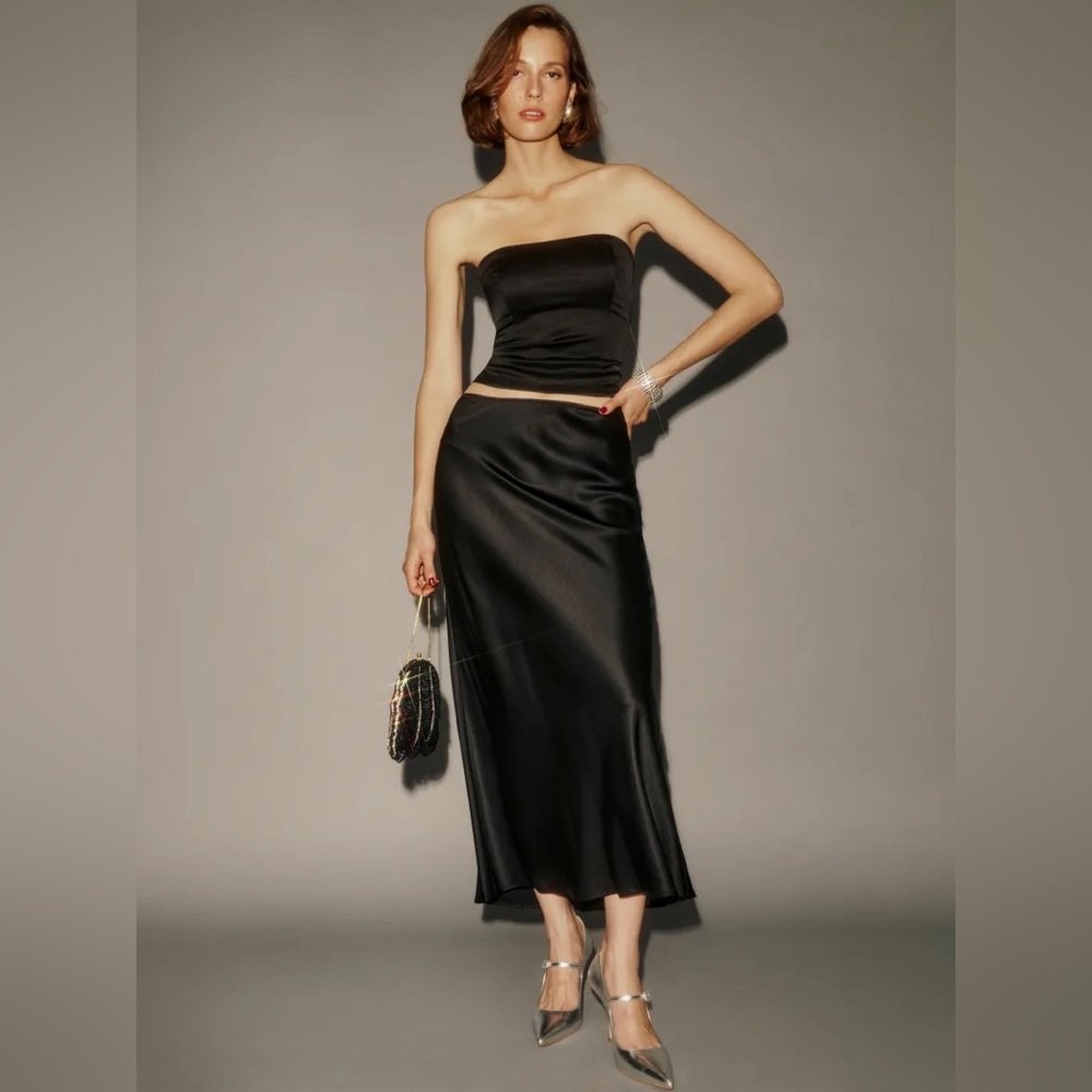 Reformation Layla Silk Skirt